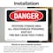 Signmission Pesticide Storage Area Danger Sign, Vinyl Decal, 14in W x 10in L, 2PK OS-2PACK-DS-D-1014-L-1973 - alternate 2